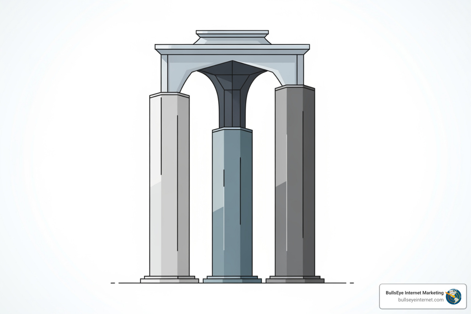Diagram showing On-Page, Off-Page, and Technical SEO pillars - search engine optimization fort lauderdale