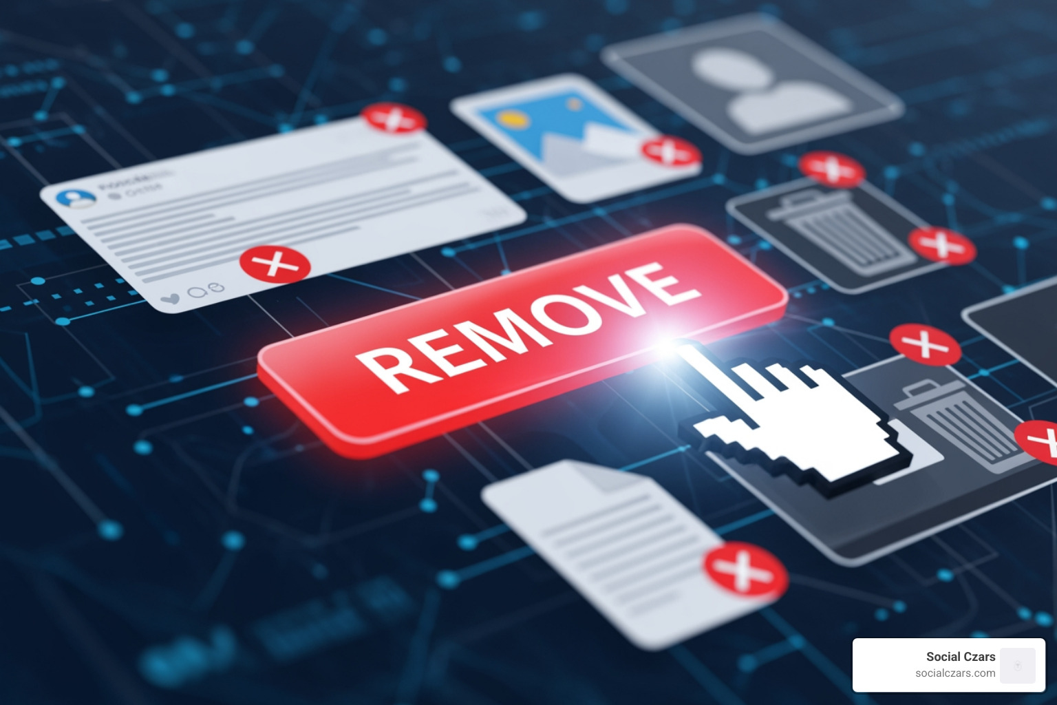 person sending a formal request letter via a laptop - How to remove content