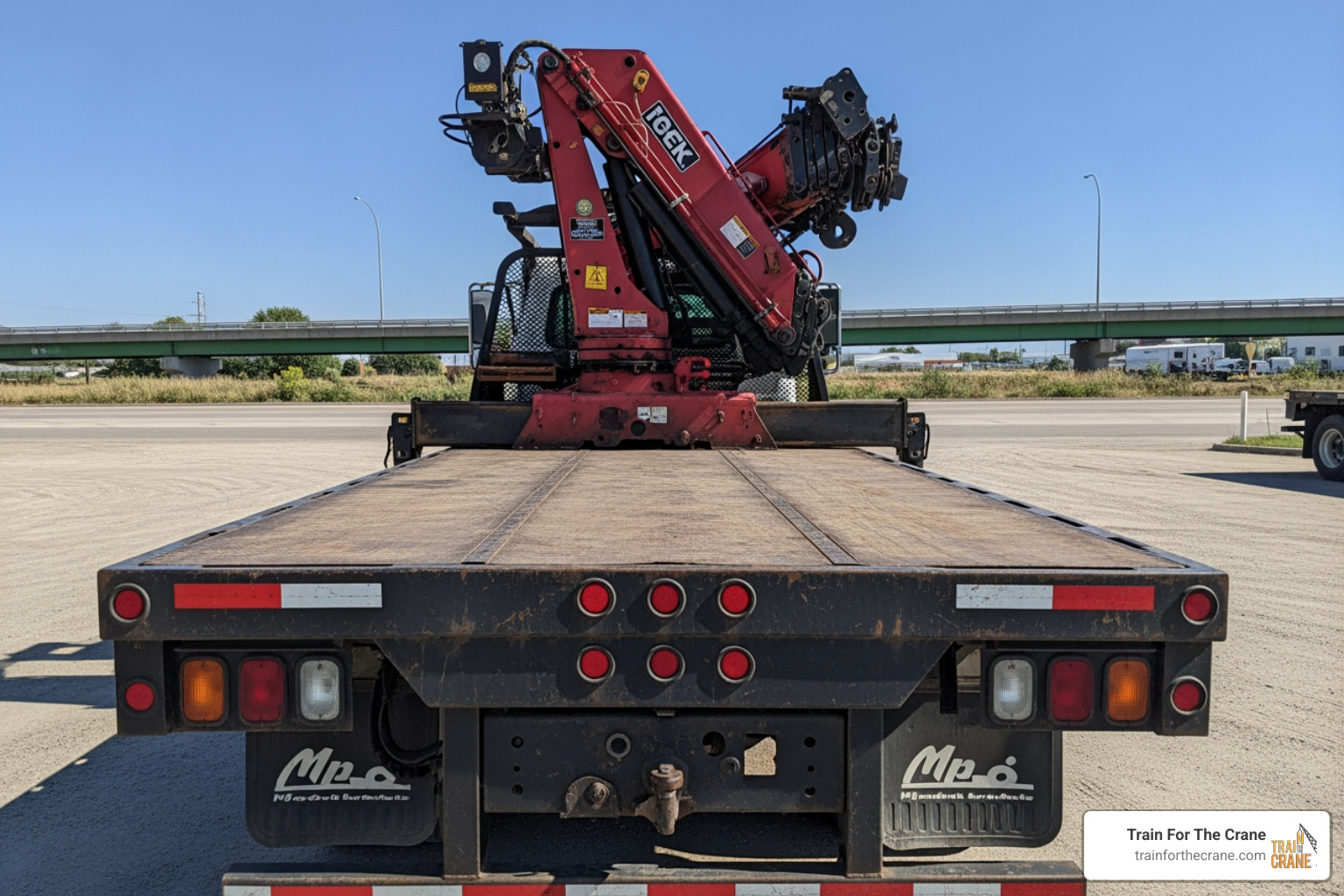 articulating crane folded compactly on a truck bed - Articulating boom crane articulating crane folded compactly on a truck bed - Articulating boom crane