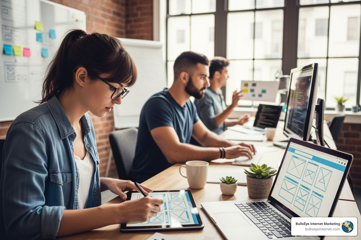 collage of effective small business websites from different industries - web design services for small business