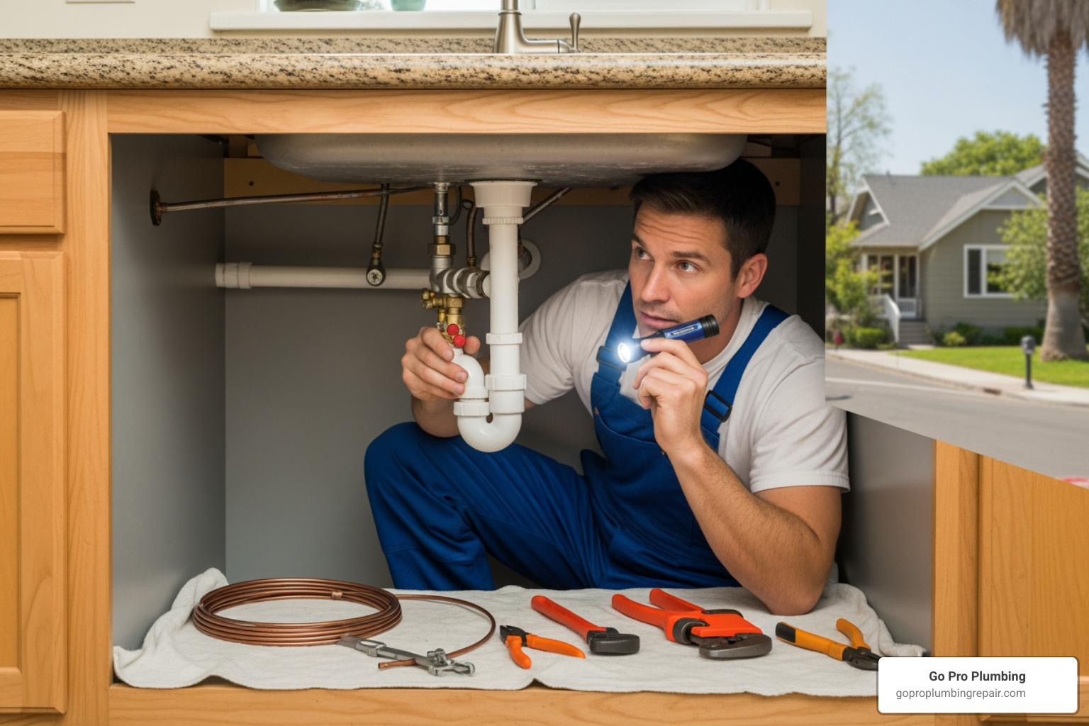 Person looking at plumber reviews on a laptop - Plumbing contractor Sacramento