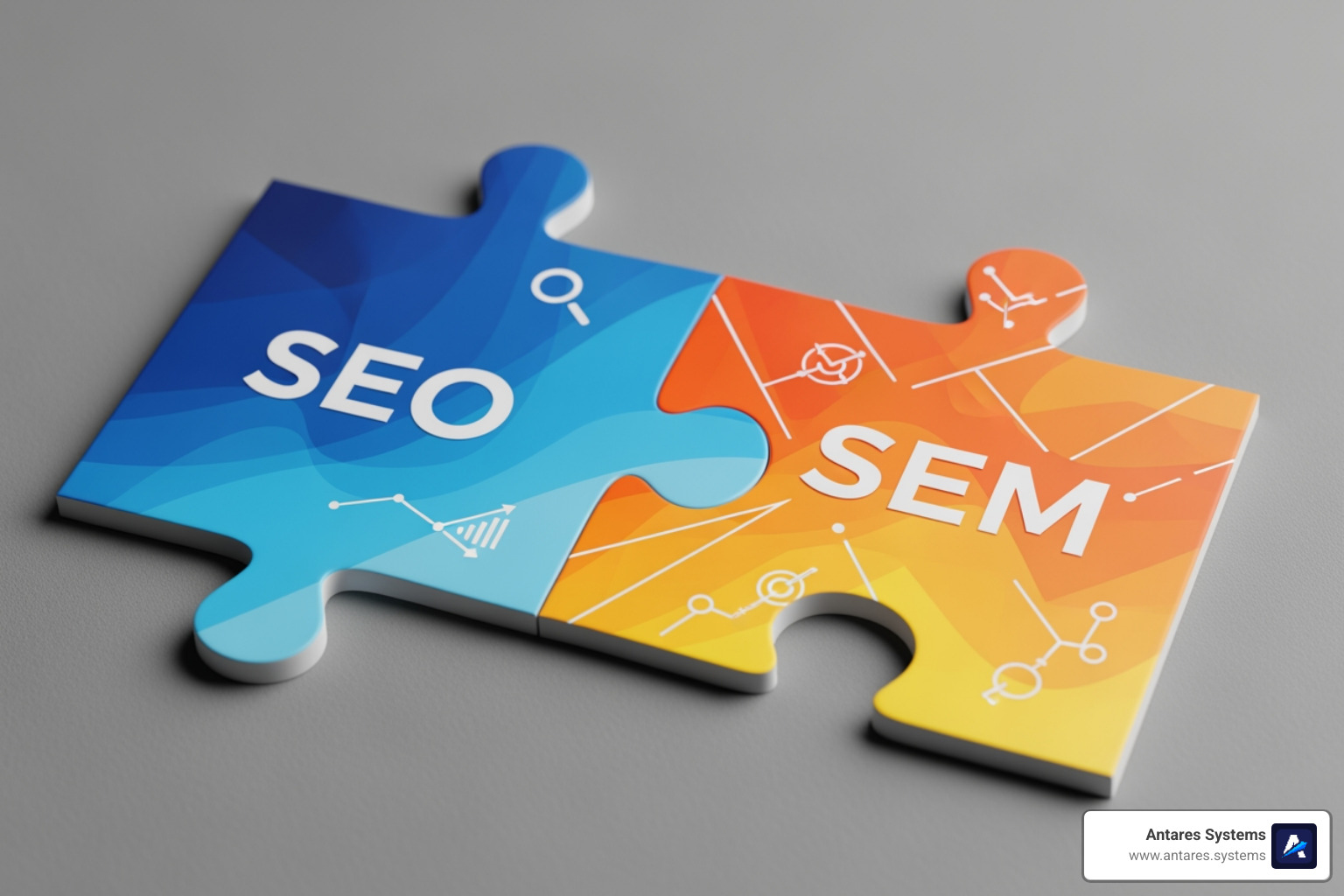 two puzzle pieces labeled 