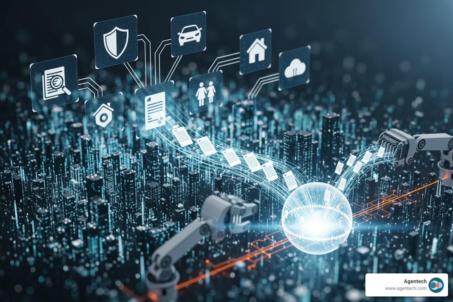 claims software dashboard showing AI driven data extraction from a photo of vehicle damage - content automation in insurance services industry