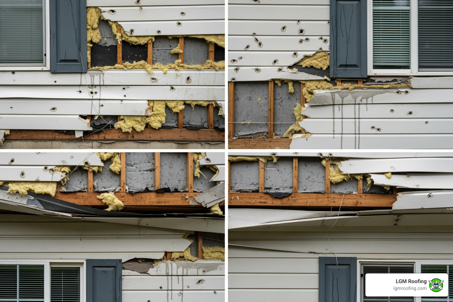 infographic showing 5 key signs of siding emergency: large missing sections, active water intrusion, structural separation, multiple storm-damaged panels, and exposed interior walls with recommended immediate actions for each - emergency siding contractors in montclair, nj infographic showing 5 key signs of siding emergency: large missing sections, active water intrusion, structural separation, multiple storm-damaged panels, and exposed interior walls with recommended immediate actions for each - emergency siding contractors in montclair, nj