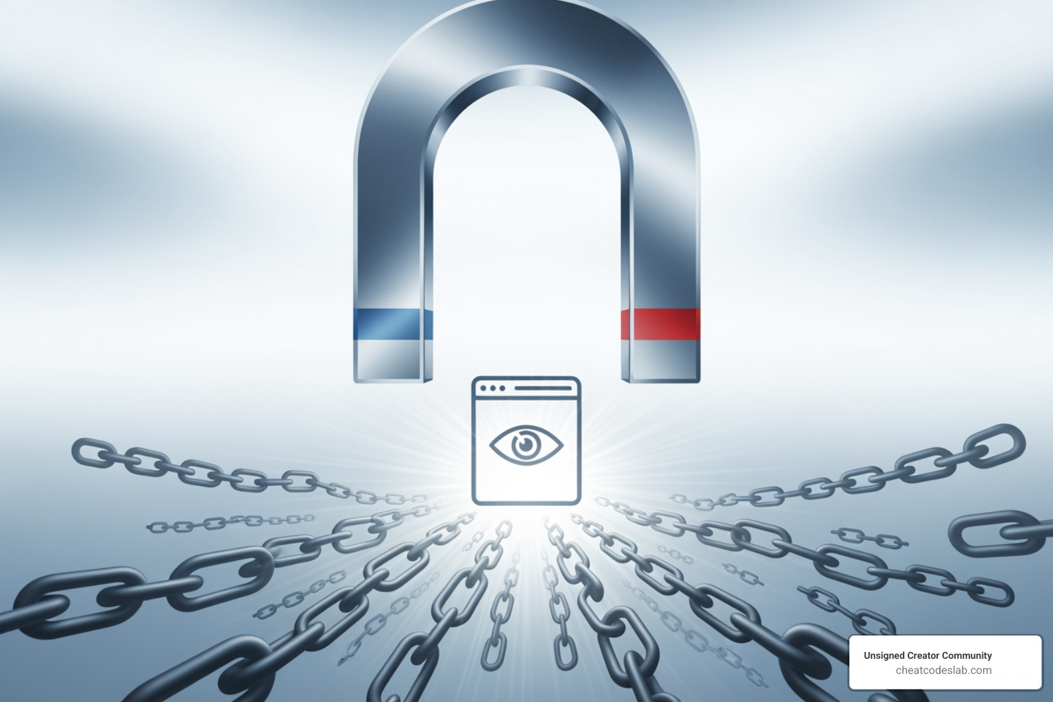 magnet attracting links to a piece of high-quality content - advanced link building techniques