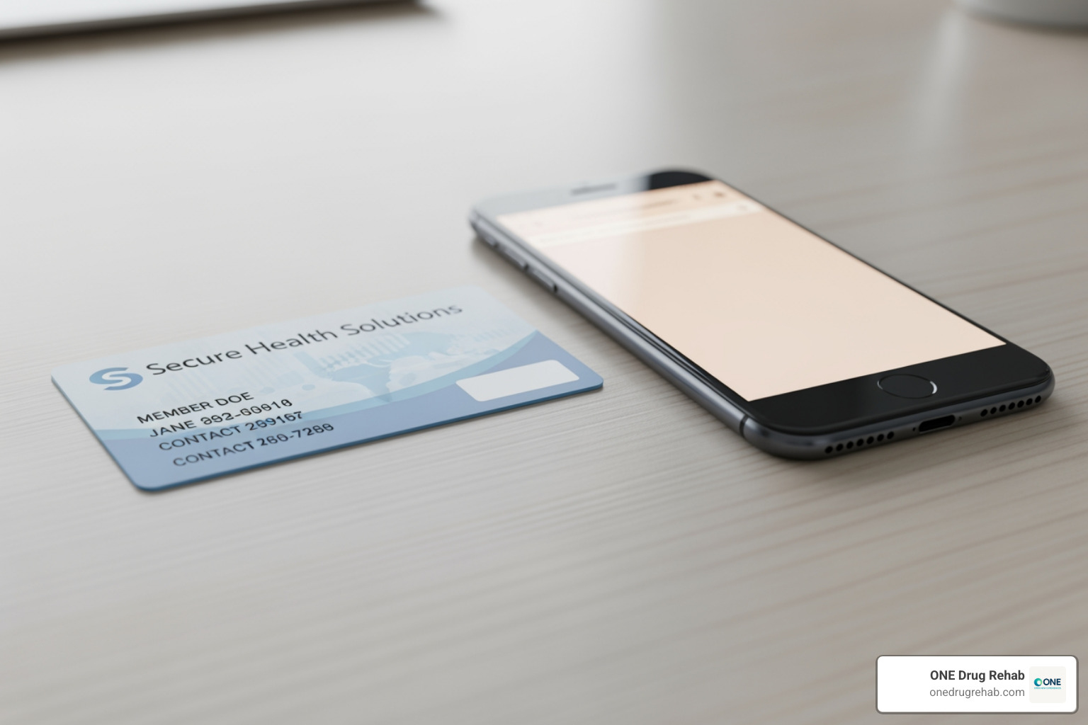 insurance card and a phone - Affordable rehab options