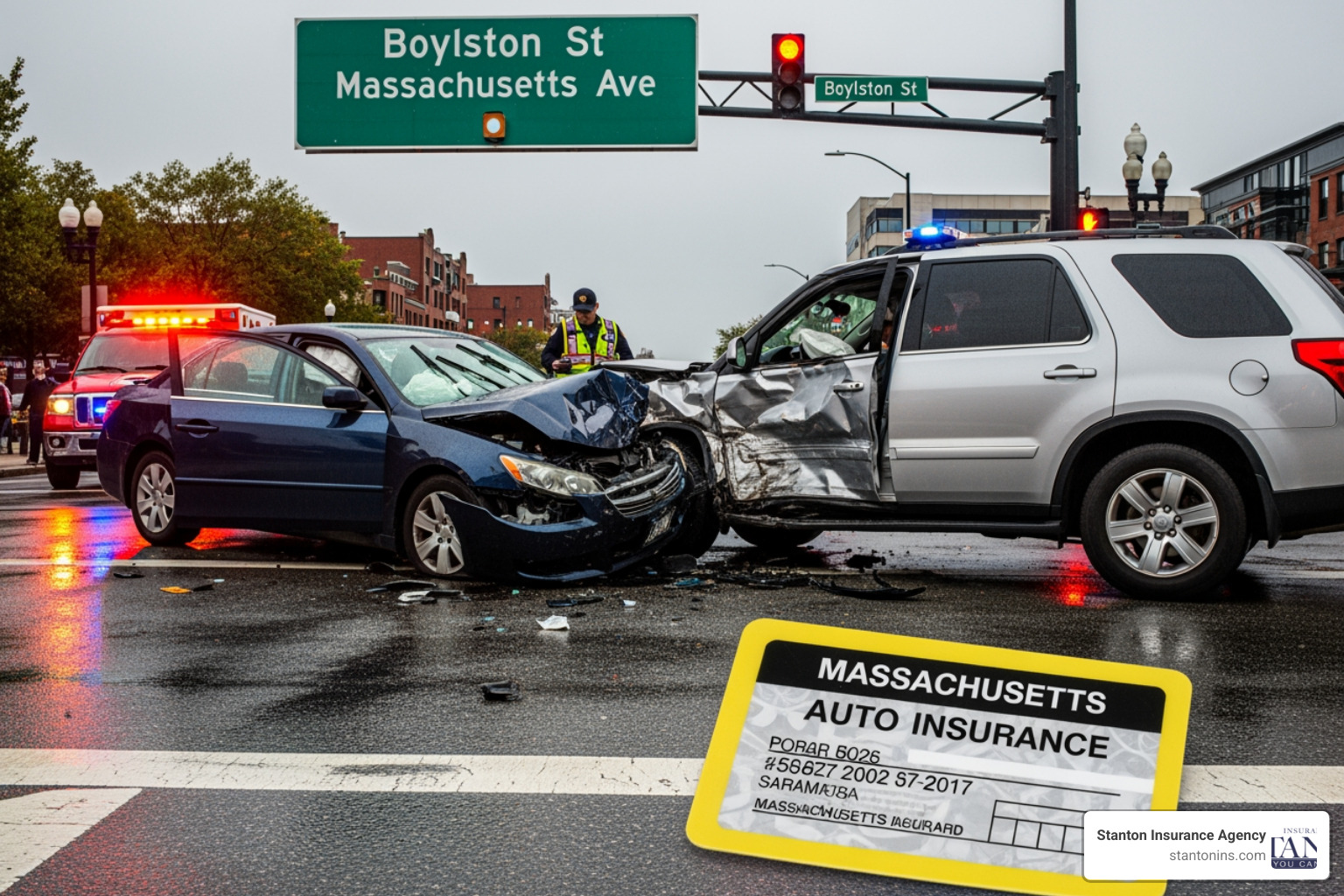 Massachusetts state seal car insurance policy - can an uninsured driver driving an insured car in massachusetts