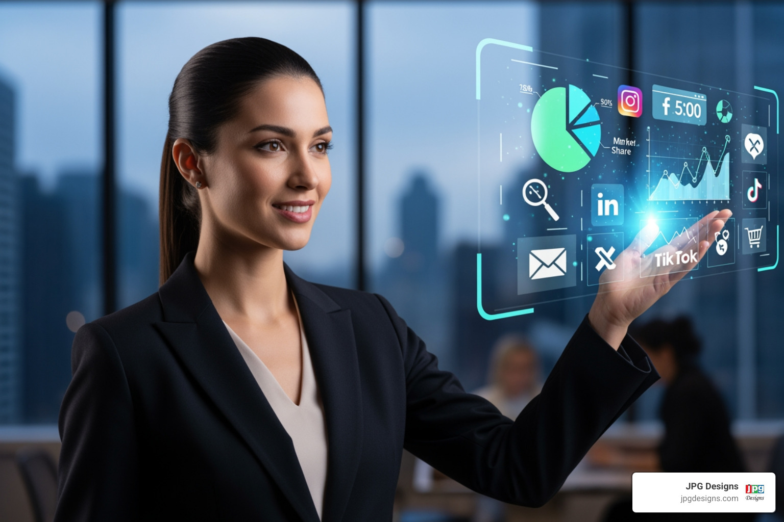 digital marketer's desk with multiple screens showing SEO tools, social media feeds, and data dashboards - digital marketing expert