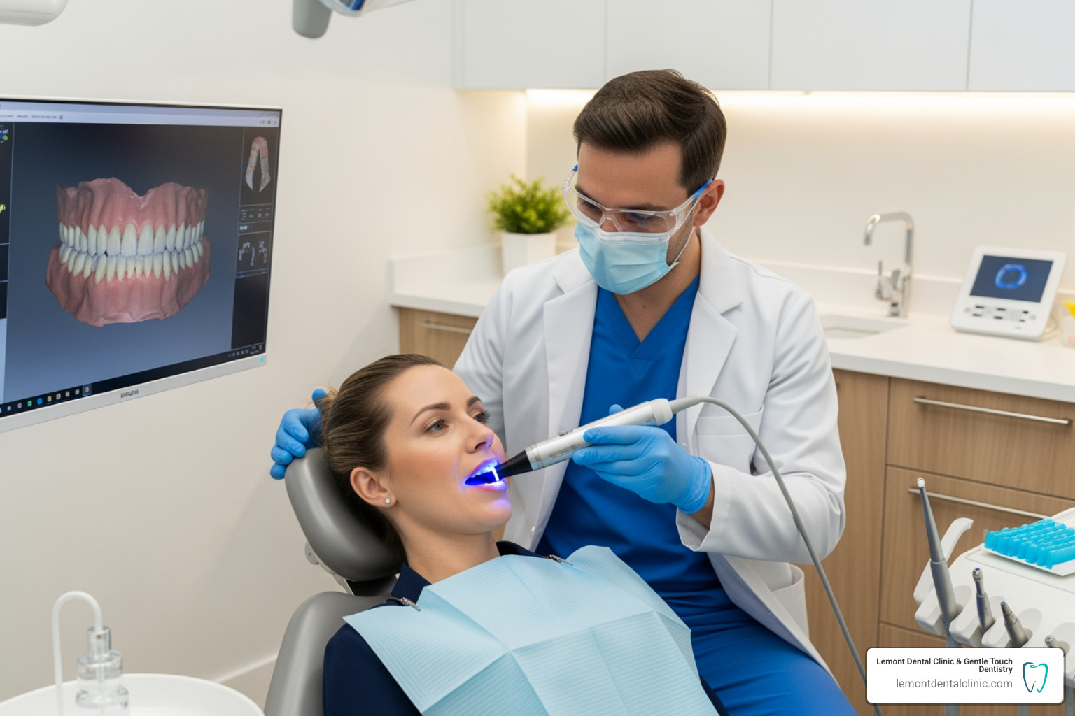 dentist using an intraoral scanner - dentistry dentist using an intraoral scanner - dentistry