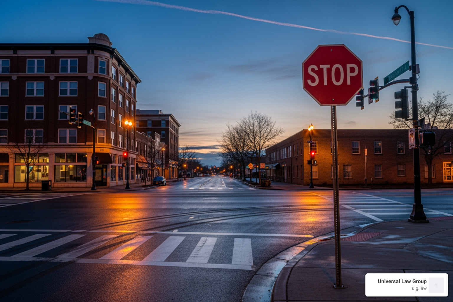 Diagram showing car on left yielding to car on right - 4 way stop rules