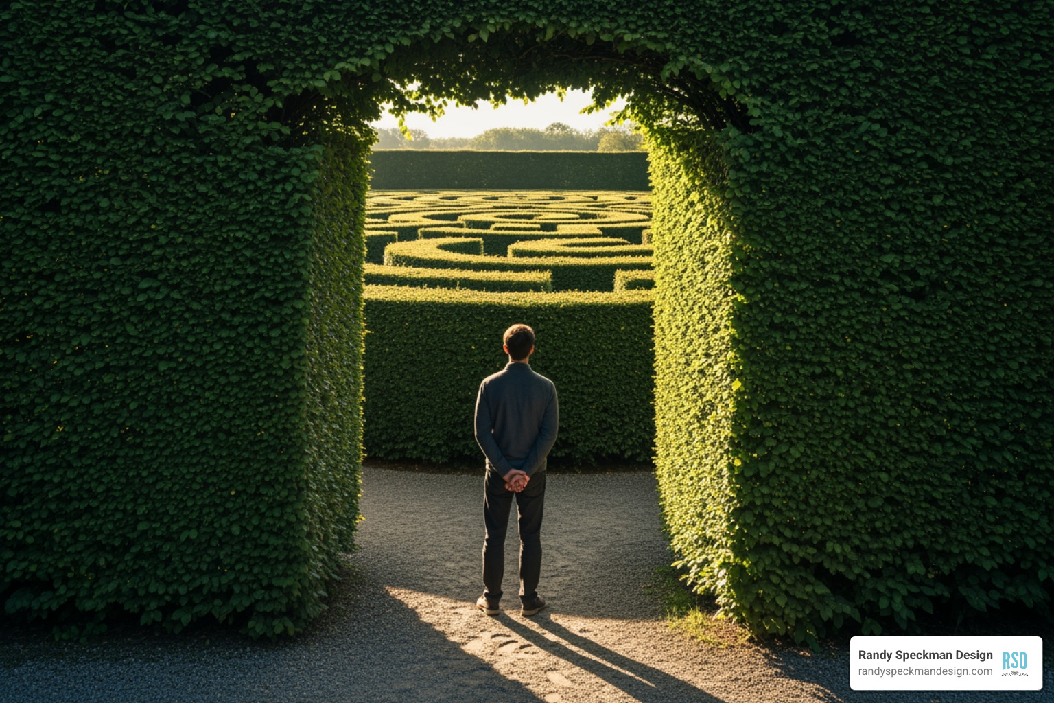 person navigating complex maze - online reputation management for financial advisors person navigating complex maze - online reputation management for financial advisors