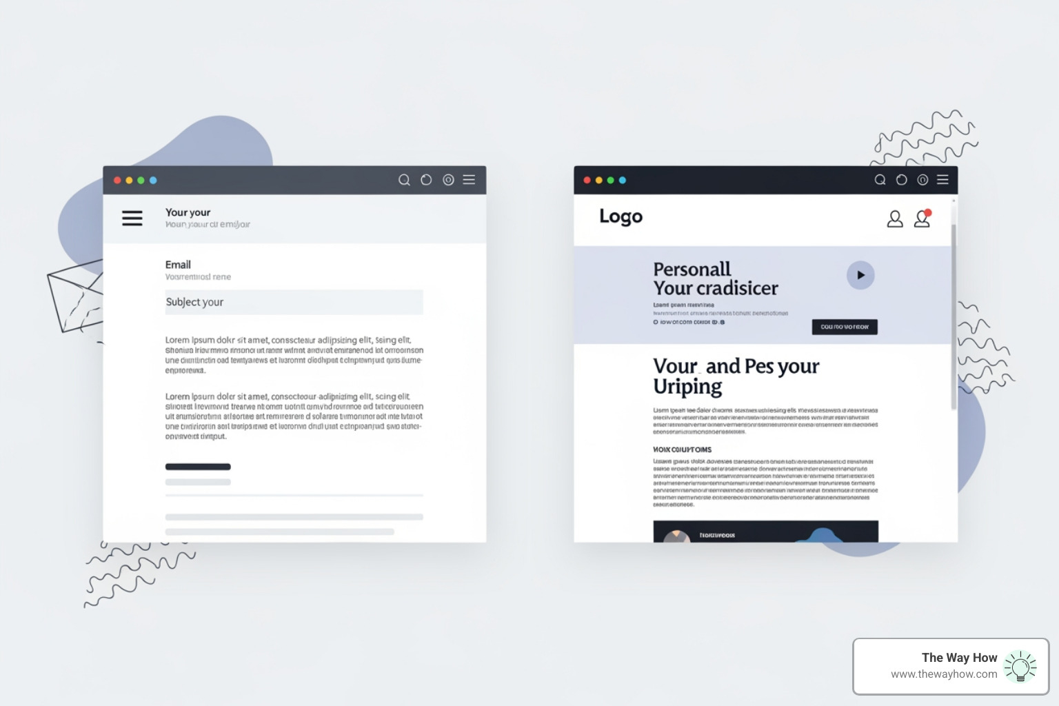 Two email previews side-by-side. The left email has a generic subject and opening. The right email has a specific subject referencing the recipient's industry and a personalized opening that mentions a recent company achievement. - outbound marketing leads Two email previews side-by-side. The left email has a generic subject and opening. The right email has a specific subject referencing the recipient's industry and a personalized opening that mentions a recent company achievement. - outbound marketing leads