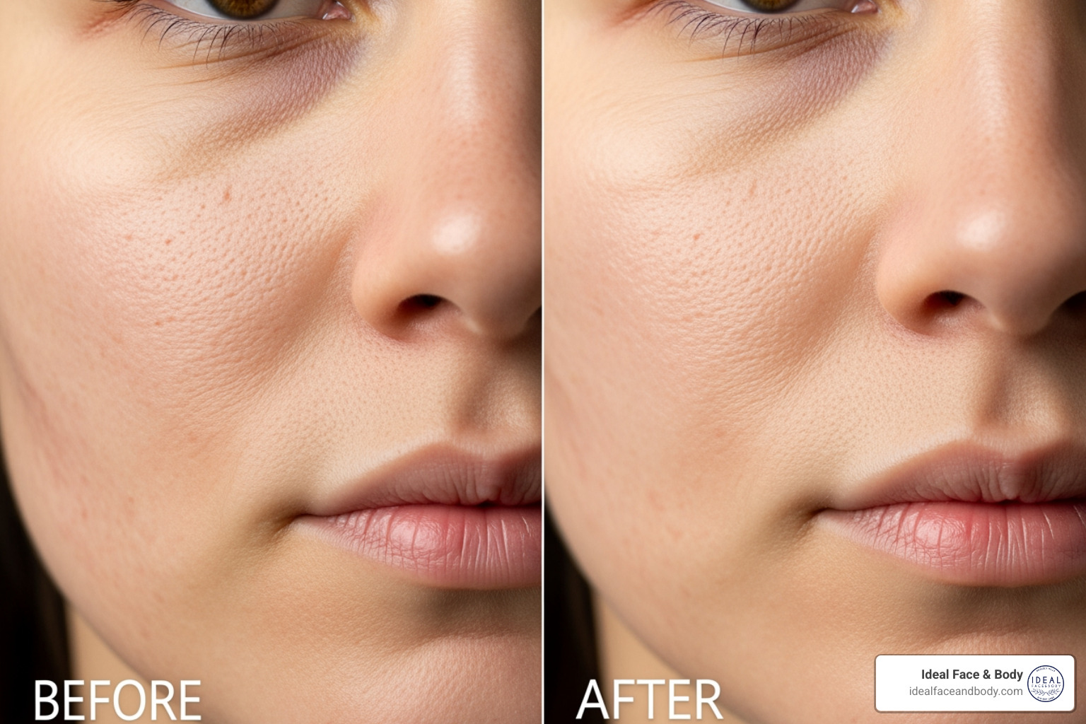 Before and after image of someone who has undergone derma rolling for acne scars. - do derma rollers work Before and after image of someone who has undergone derma rolling for acne scars. - do derma rollers work