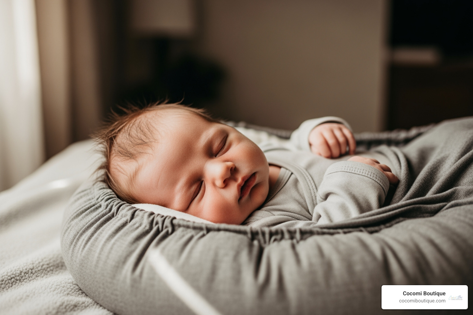 baby sleeping peacefully in snuggle nest - snuggle nest comfort