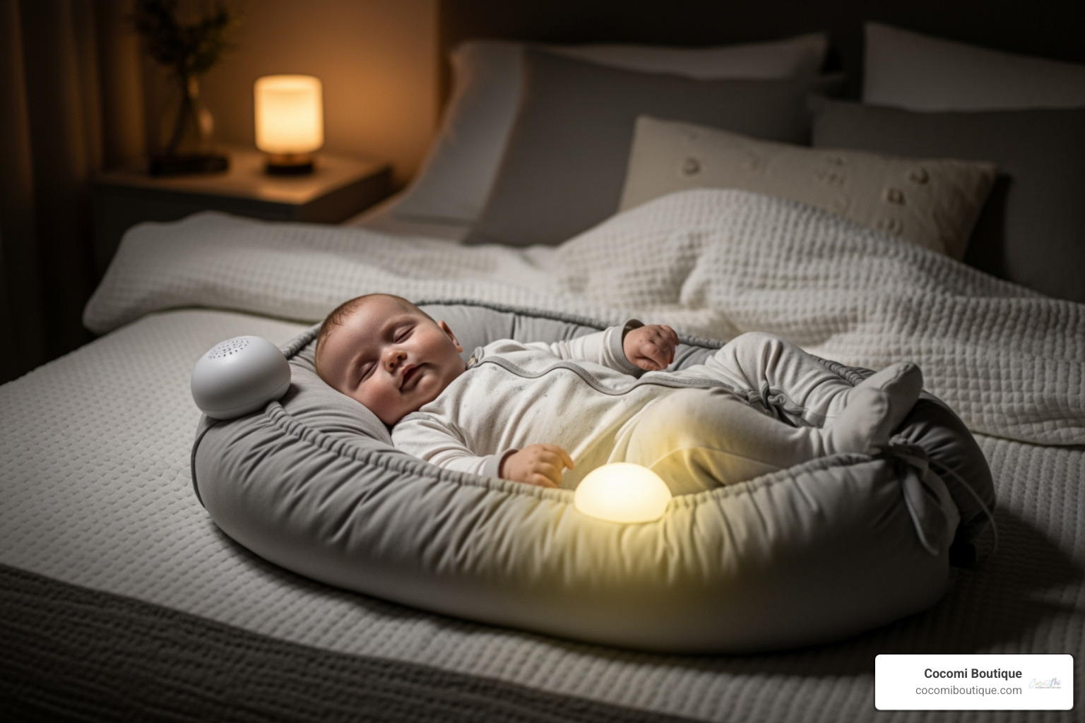 deluxe snuggle nest with nightlight and sound machine - snuggle nest comfort