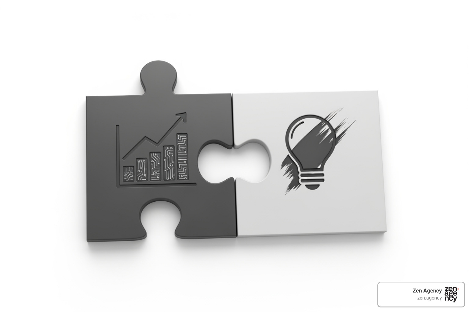 Two puzzle pieces labeled "Lead Gen" and "Appt Setting" fitting together - b2b lead generation and appointment setting