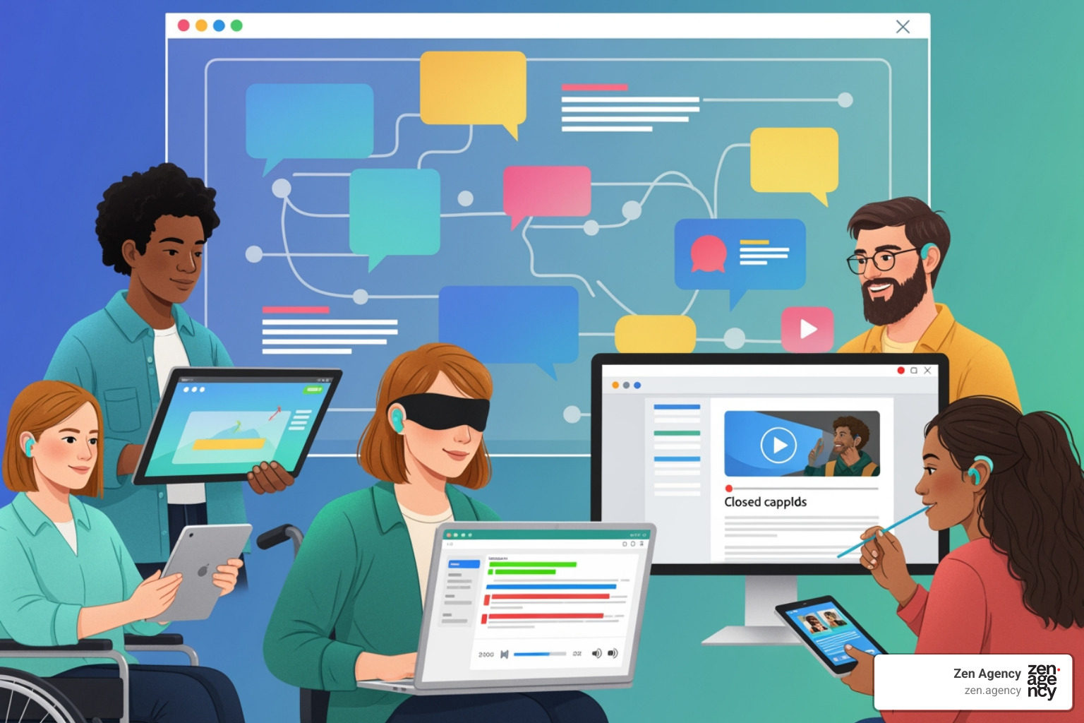 side-by-side comparison of an inaccessible web form with missing labels and vague error messages versus an accessible web form with clear labels, instructions, and helpful error suggestions - ada standards for websites side-by-side comparison of an inaccessible web form with missing labels and vague error messages versus an accessible web form with clear labels, instructions, and helpful error suggestions - ada standards for websites