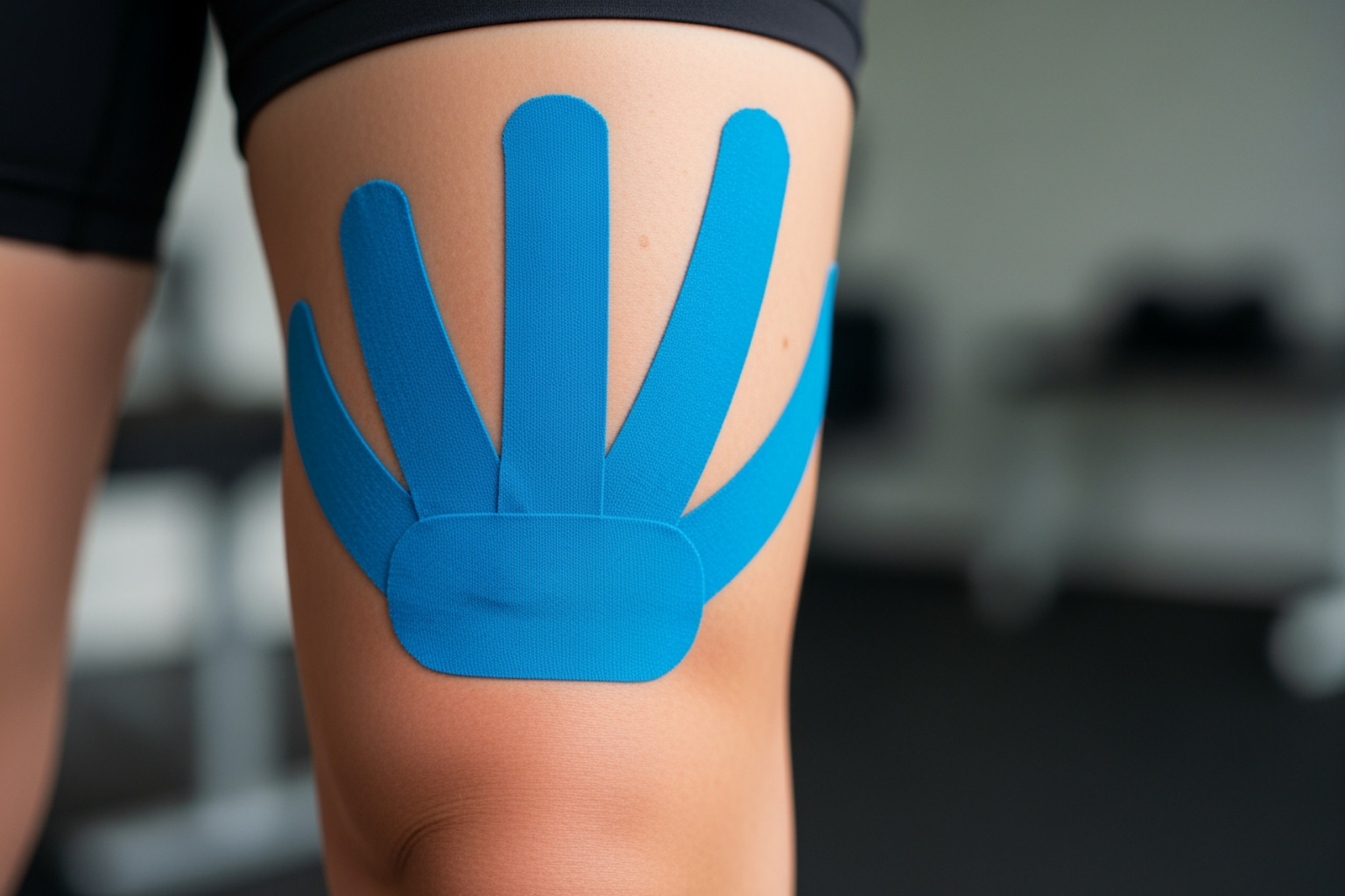 person demonstrating the RICE protocol with ice pack, compression wrap, and elevated leg - rehabbing a pulled hamstring