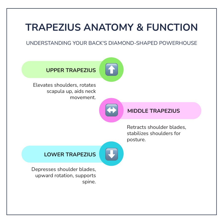 infographic explaining the anatomy and location of the upper, middle, and lower trapezius - exercise of trapezius infographic infographic-line-3-steps-colors infographic explaining the anatomy and location of the upper, middle, and lower trapezius - exercise of trapezius infographic infographic-line-3-steps-colors