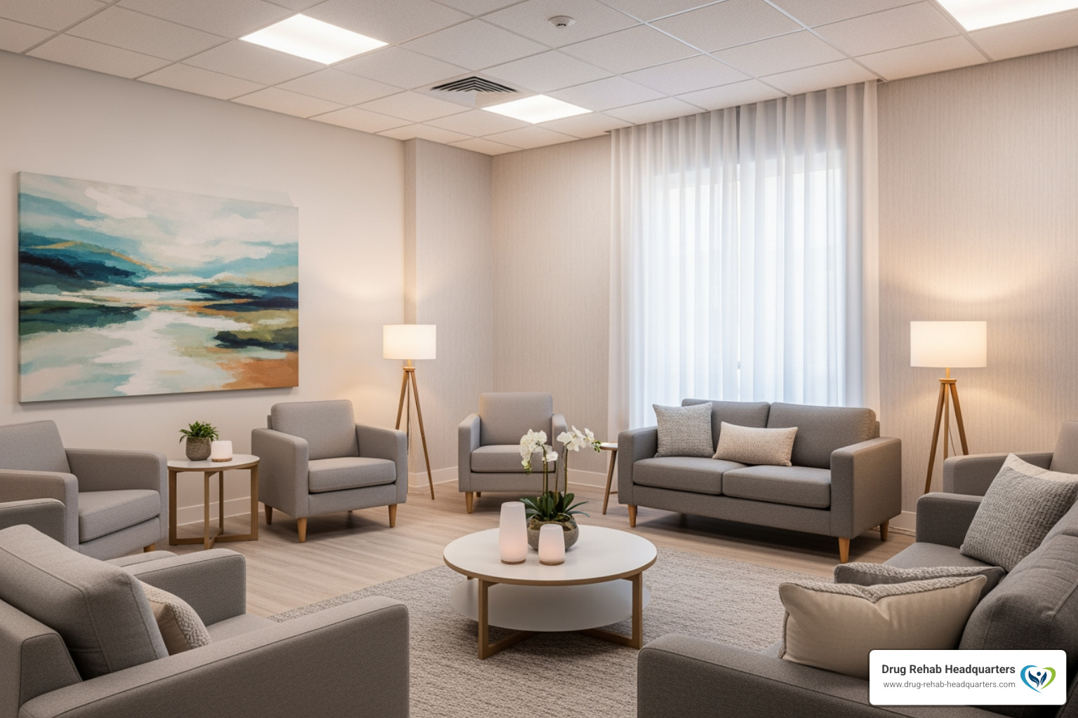 Serene and modern therapy room - Springfield drug rehab