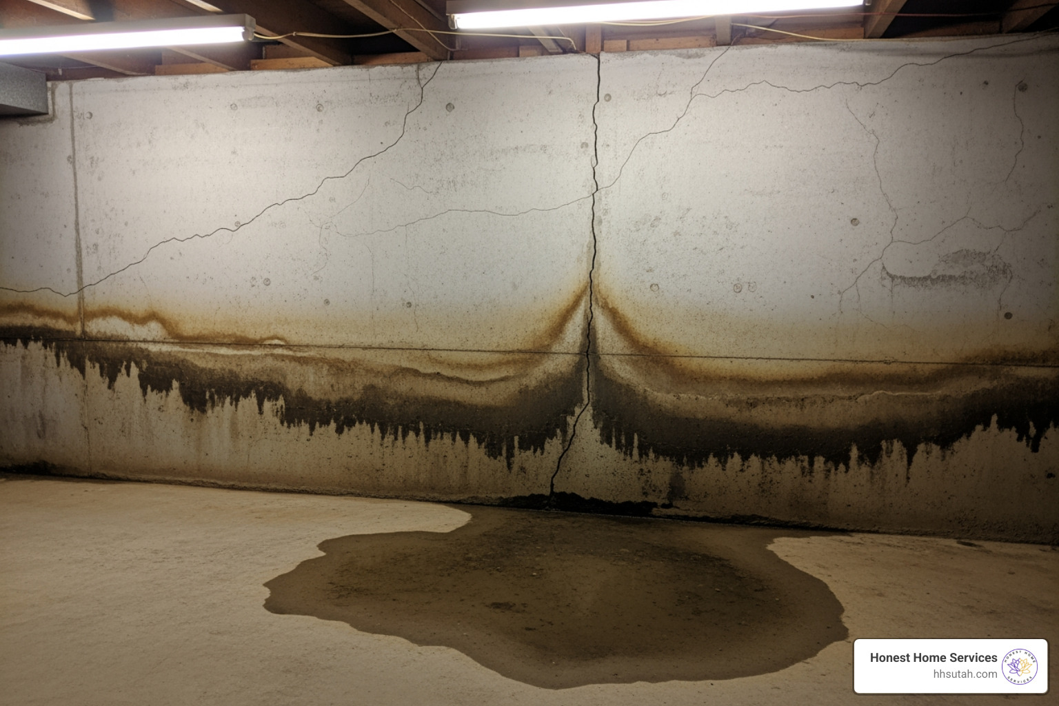 water damage in a basement near foundation wall - main water line break water damage in a basement near foundation wall - main water line break