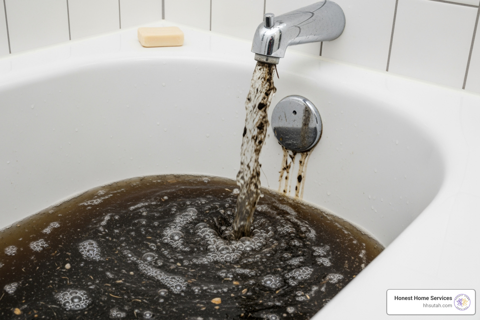 Water backing up into a bathtub or shower - plumbing main line clog Water backing up into a bathtub or shower - plumbing main line clog