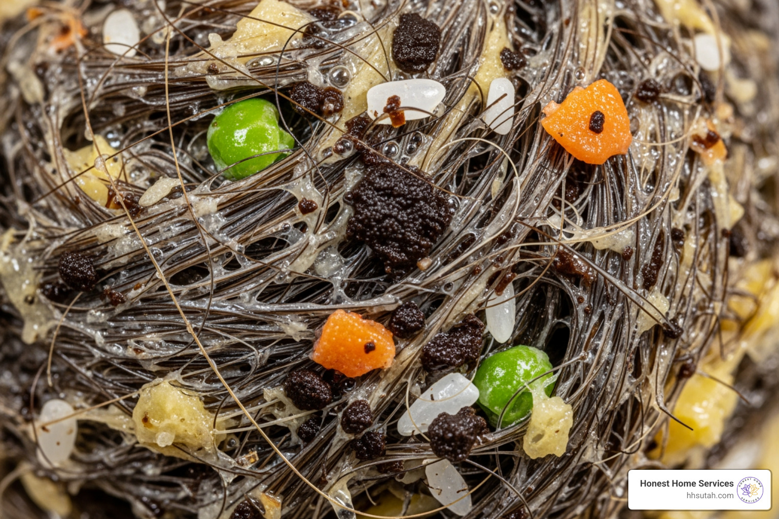 common drain clogging materials like hair, grease, and food scraps - Drain blockage removal common drain clogging materials like hair, grease, and food scraps - Drain blockage removal