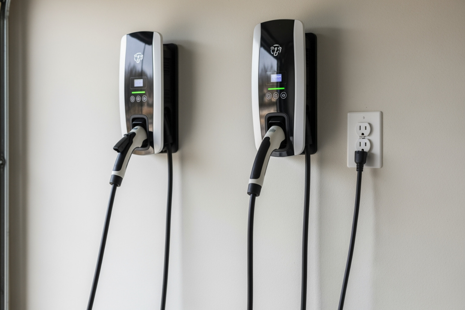 hardwired vs plug-in EV charger - charging point installation at home hardwired vs plug-in EV charger - charging point installation at home
