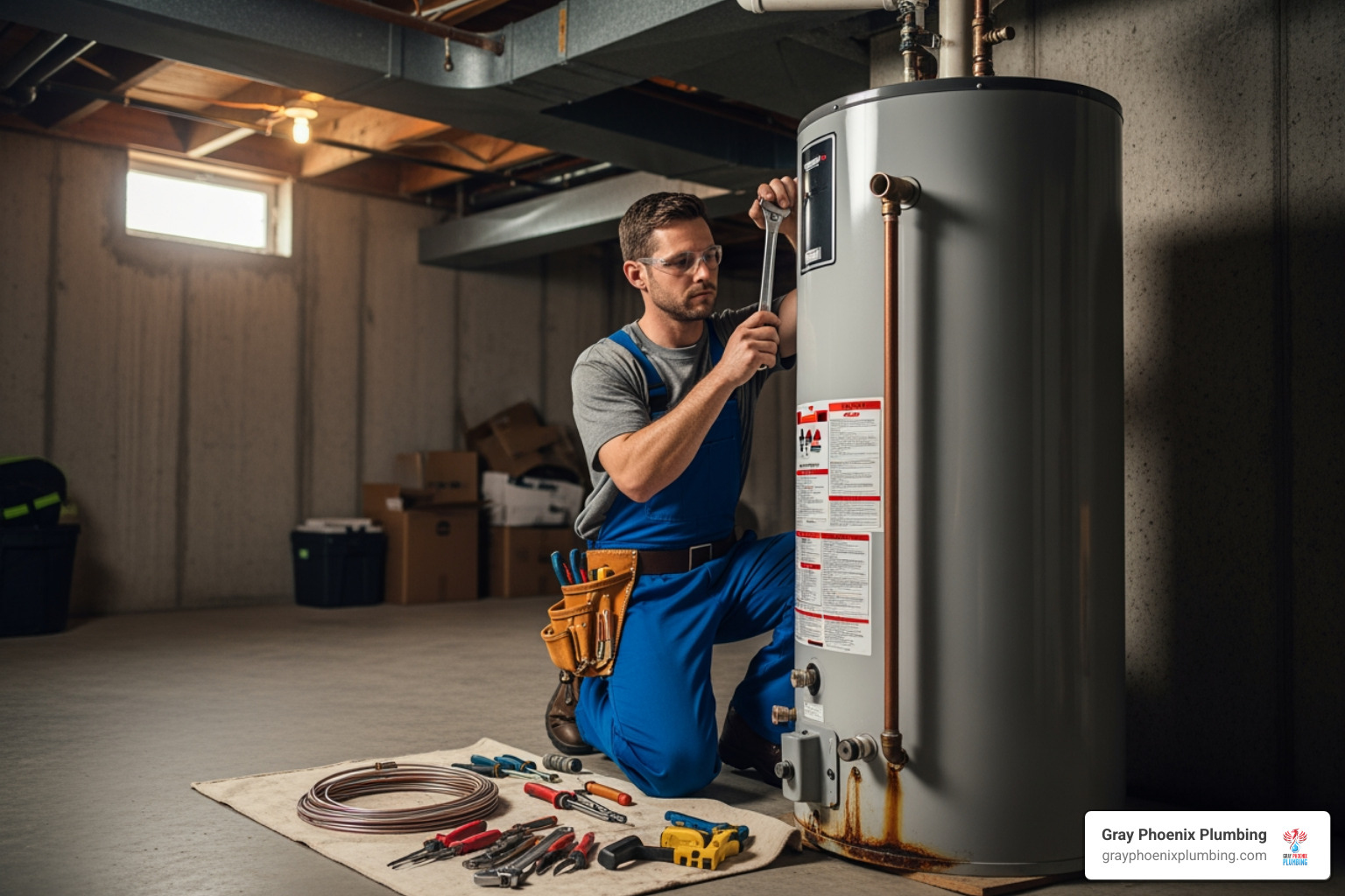comparison of a tank and a tankless water heater side-by-side - water heater repair aurora co
