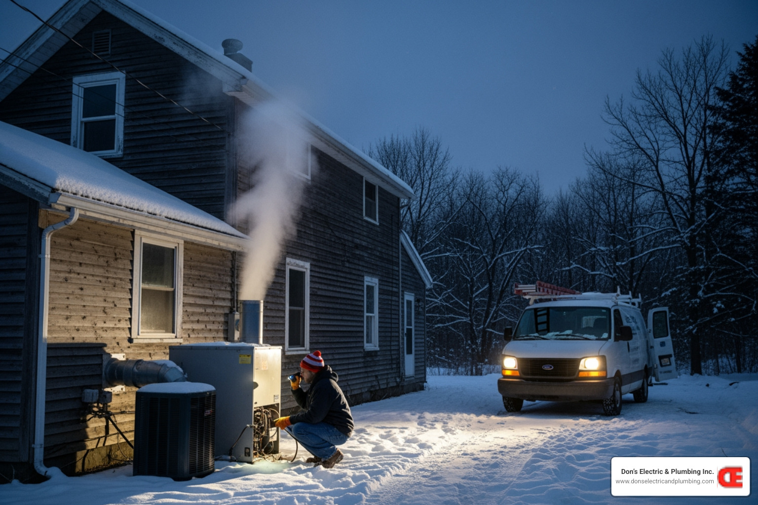 Infographic showing 5 immediate steps when furnace stops: 1. Check thermostat settings and battery, 2. Inspect circuit breaker panel for tripped switches, 3. Confirm furnace power switch is in ON position, 4. Examine air filter for clogs, 5. Call 24/7 emergency furnace repair service if heat does not restore - emergency furnace repair in canajoharie, ny Infographic showing 5 immediate steps when furnace stops: 1. Check thermostat settings and battery, 2. Inspect circuit breaker panel for tripped switches, 3. Confirm furnace power switch is in ON position, 4. Examine air filter for clogs, 5. Call 24/7 emergency furnace repair service if heat does not restore - emergency furnace repair in canajoharie, ny