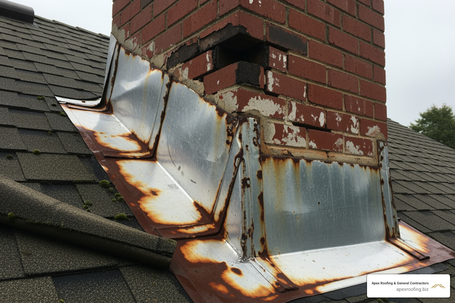 damaged roof flashing around a chimney - roof experts near me damaged roof flashing around a chimney - roof experts near me