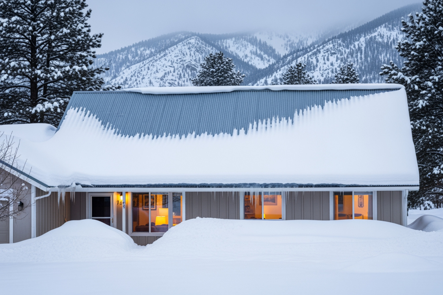 corrugated metal roof enduring heavy snow in Utah - residential corrugated metal roof corrugated metal roof enduring heavy snow in Utah - residential corrugated metal roof