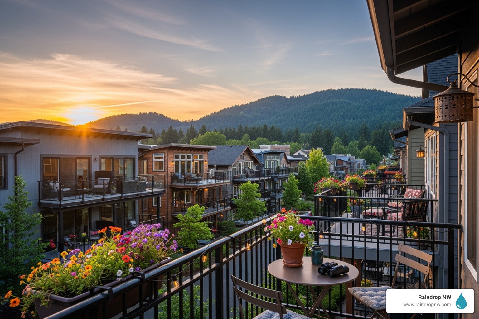 Happy Valley apartment balcony with mountain views - best balconies in happy valley, or