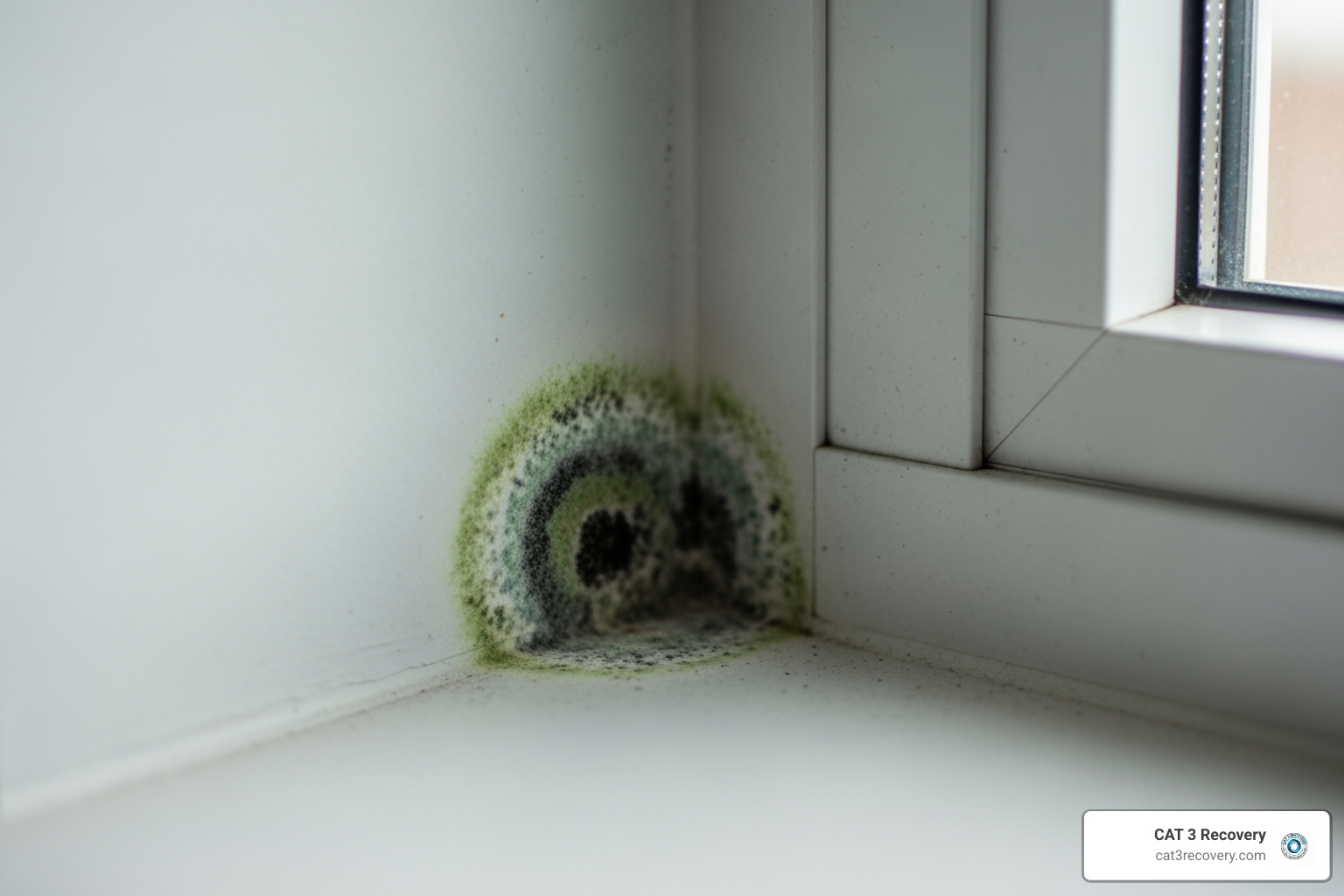 showing a subtle mold spot on a wall near a window. - cape coral mold remediation showing a subtle mold spot on a wall near a window. - cape coral mold remediation