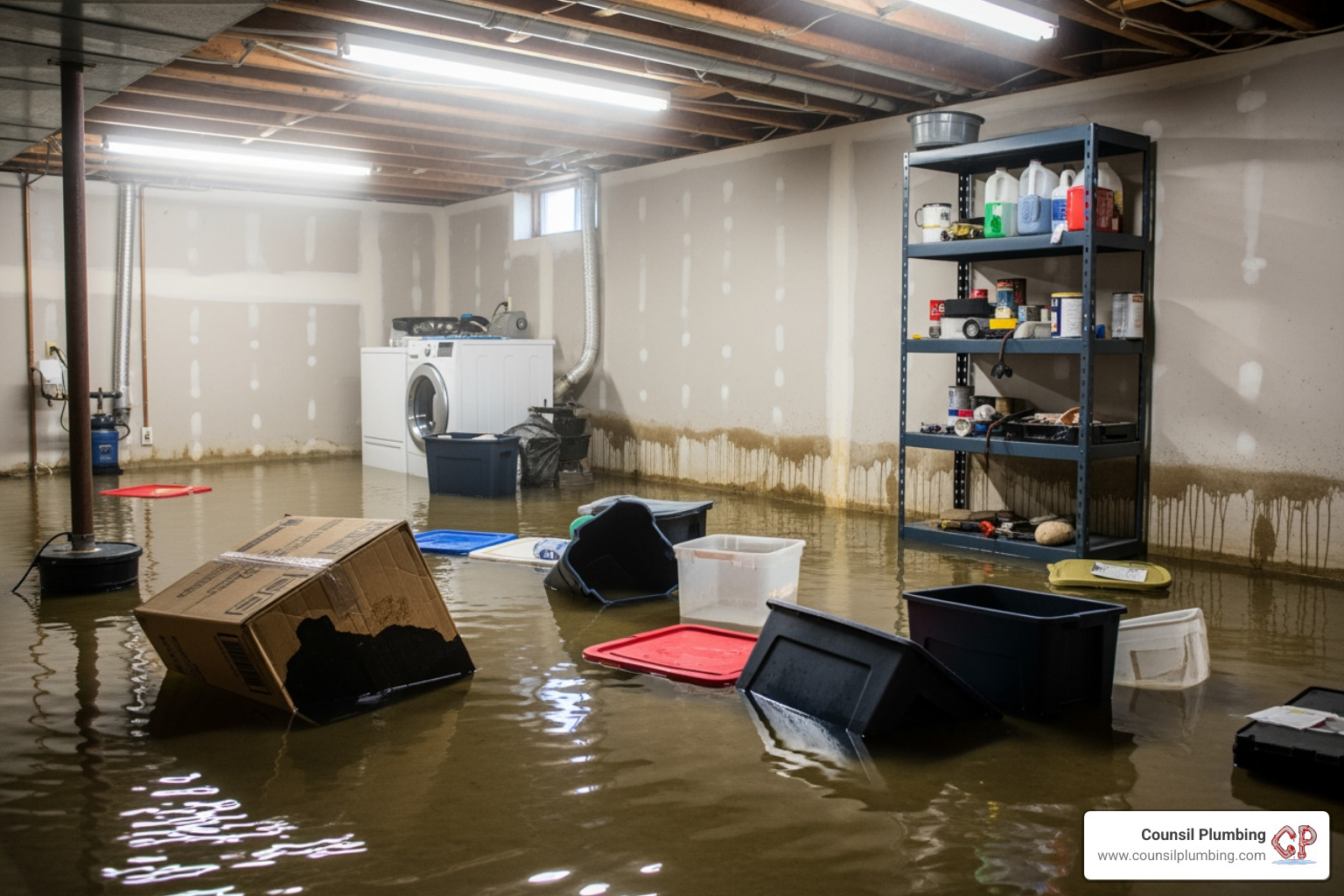 flooded basement - emergency plumber los altos