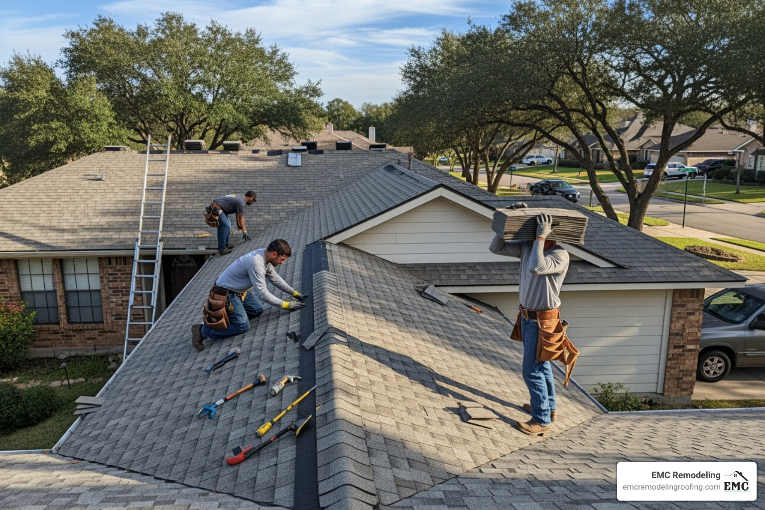 Homeowner shaking hands with a friendly, professional roofer - roofing contractors in georgetown tx