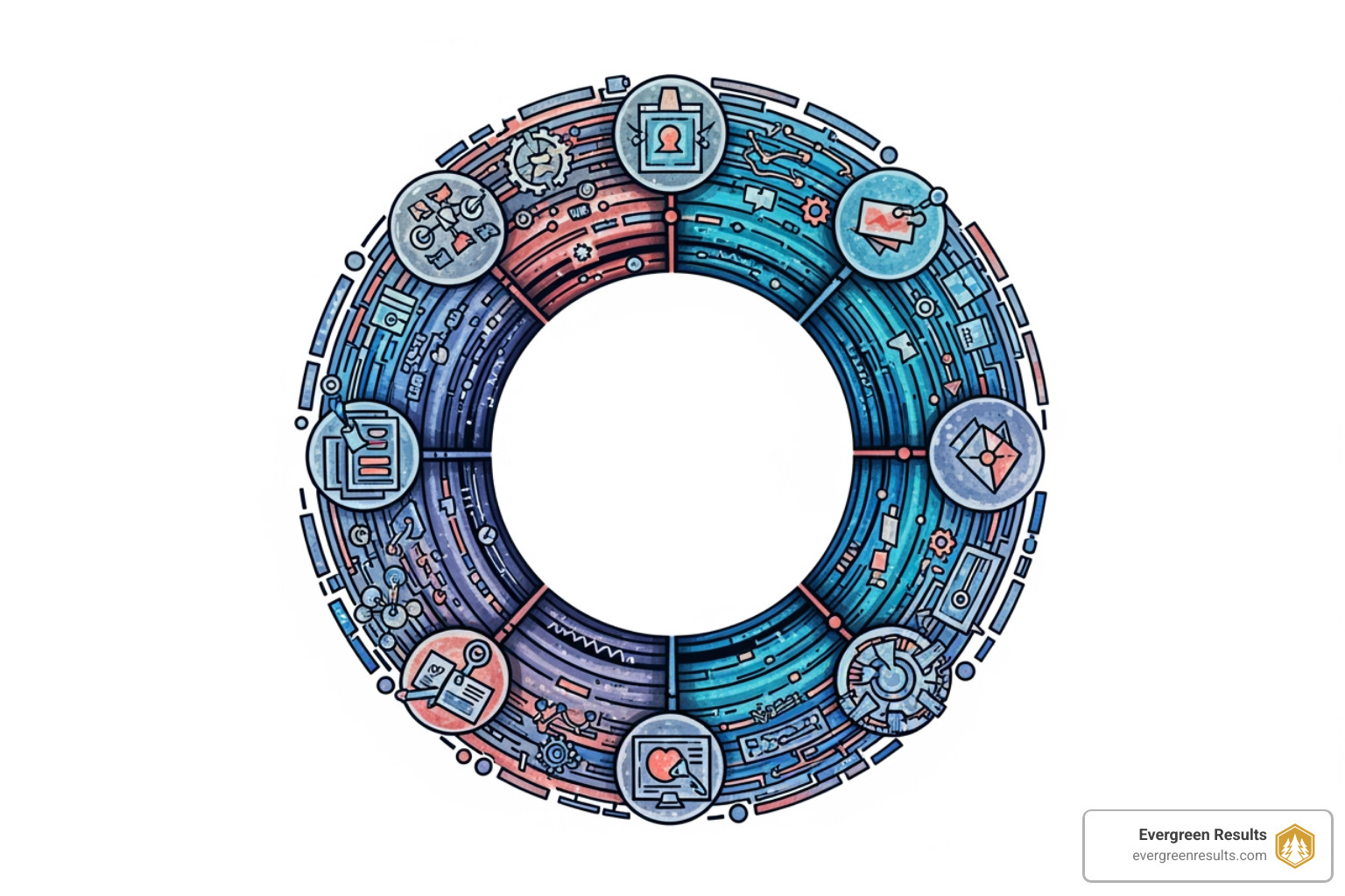 digital marketing services ecosystem wheel - digital advertising brands