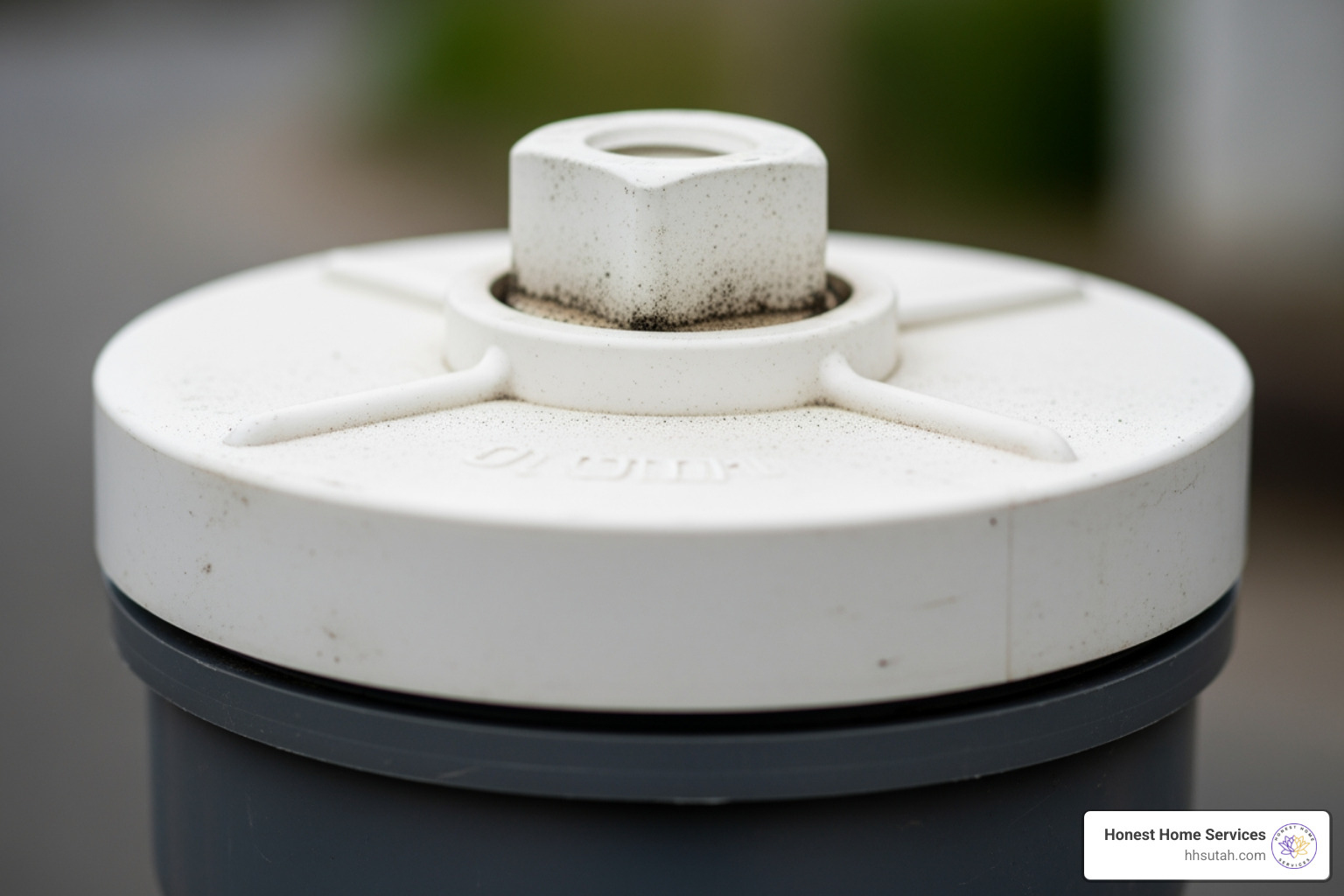 Close-up of a sewer cleanout cap, showing the square nut for a wrench. - main drain clean out Close-up of a sewer cleanout cap, showing the square nut for a wrench. - main drain clean out