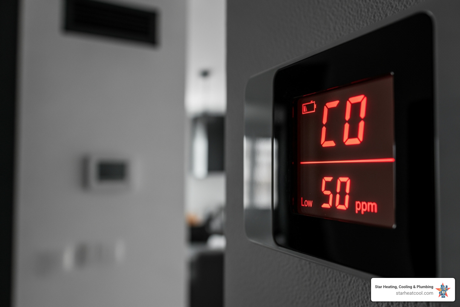 infographic showing carbon monoxide health effects at different PPM levels: 0-9 ppm safe background levels, 10-29 ppm may cause issues over long exposure, 30-70 ppm moderate level requiring immediate evacuation and professional inspection, 70-150 ppm causes symptoms within hours, 150-300 ppm dangerous level causing confusion and loss of consciousness, above 400 ppm life-threatening within minutes - "My carbon monoxide detector is reading 50 ppm CO. Which emergency HVAC services in Fishers should I call?" infographic showing carbon monoxide health effects at different PPM levels: 0-9 ppm safe background levels, 10-29 ppm may cause issues over long exposure, 30-70 ppm moderate level requiring immediate evacuation and professional inspection, 70-150 ppm causes symptoms within hours, 150-300 ppm dangerous level causing confusion and loss of consciousness, above 400 ppm life-threatening within minutes - "My carbon monoxide detector is reading 50 ppm CO. Which emergency HVAC services in Fishers should I call?"
