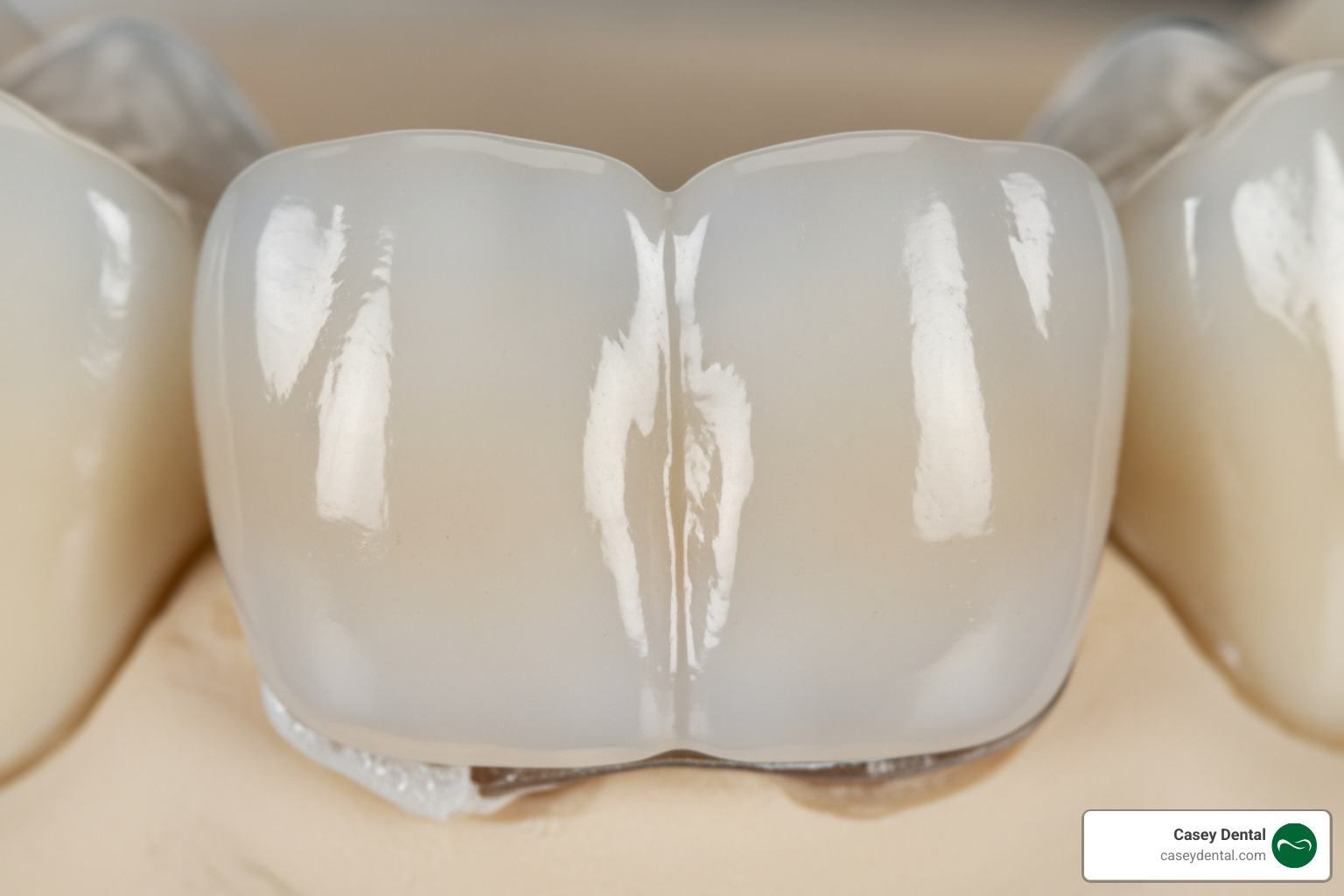 close-up of a porcelain veneer on a tooth model - dental veneer pricing close-up of a porcelain veneer on a tooth model - dental veneer pricing