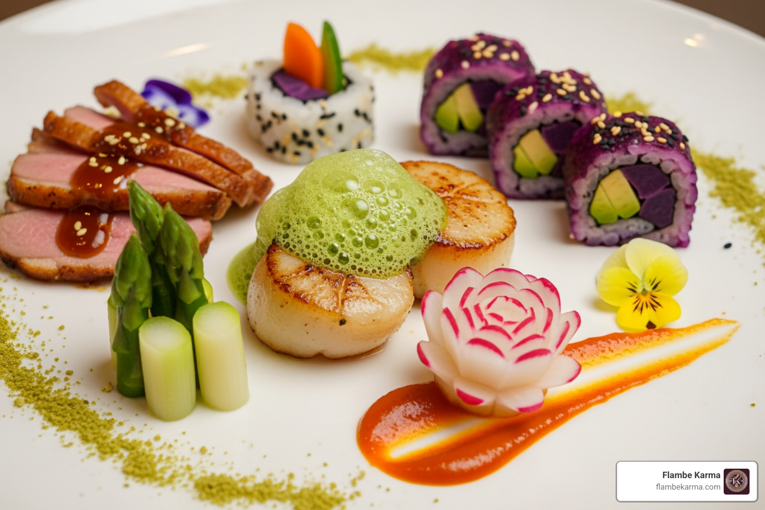 Fusion cuisine dish - asian restaurant near me menu