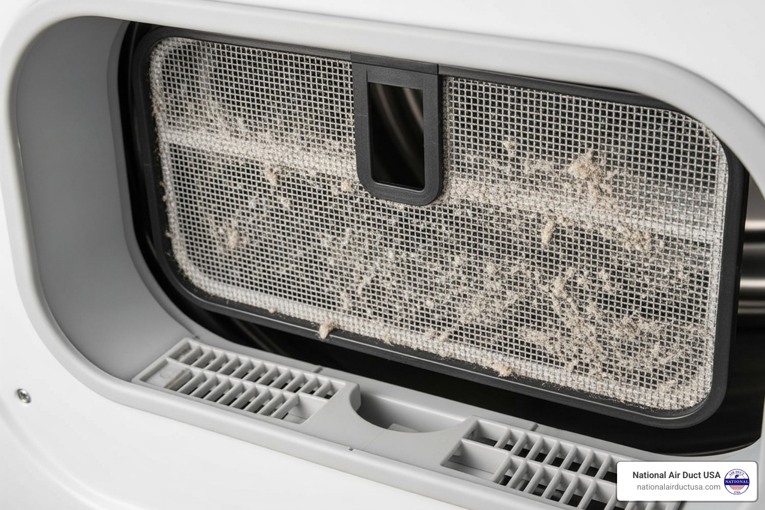 Primary lint filter inside a dryer door - tumble dryer exhaust filter