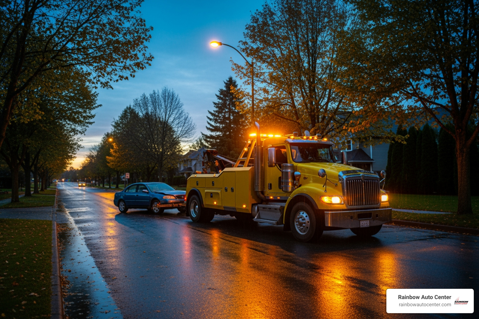 person searching on their phone for towing services - towing services near me