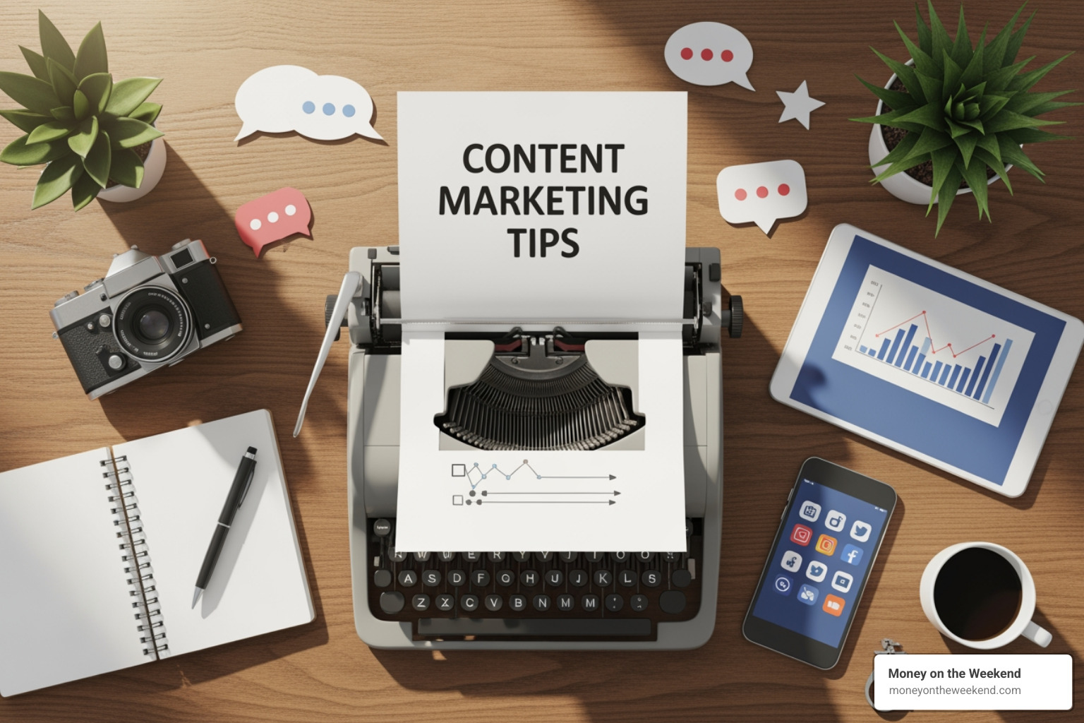 smartphone screen showing social media feeds, an email inbox, and a search engine results page - Content marketing tips smartphone screen showing social media feeds, an email inbox, and a search engine results page - Content marketing tips