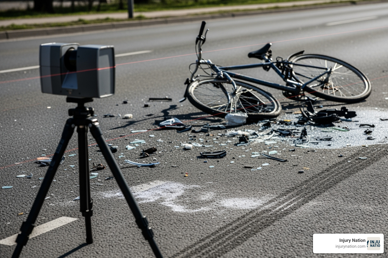 3D laser scanner at an accident scene - bike collision expert