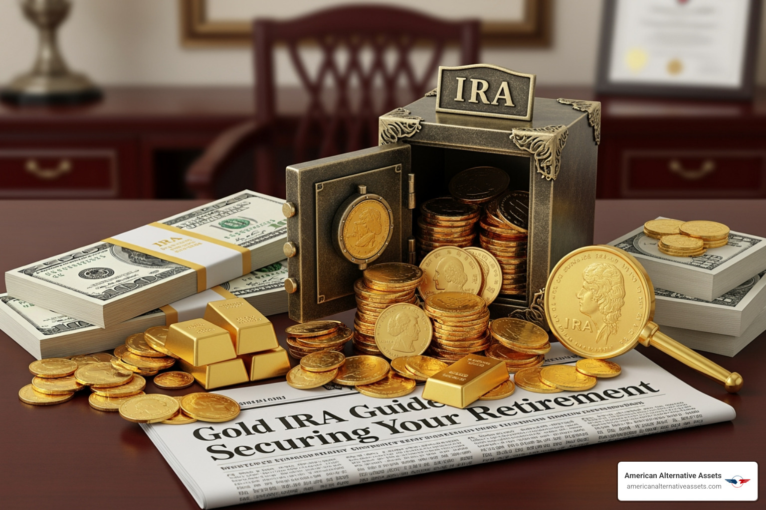 Image illustrating the concept of direct physical ownership versus holding a paper share certificate - Gold IRA guide