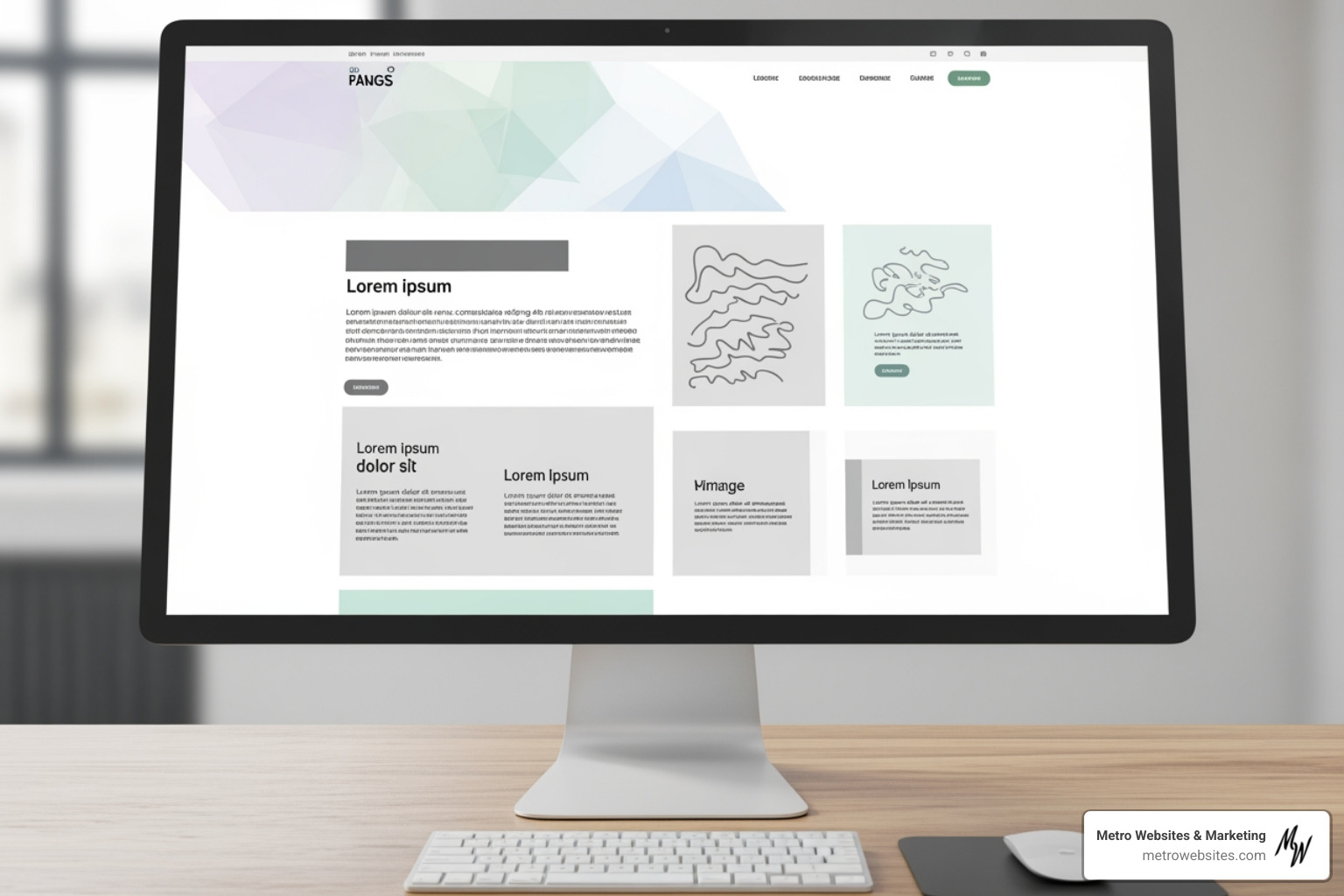 illustrating a clean, user-friendly content structure on a webpage - corporate web design
