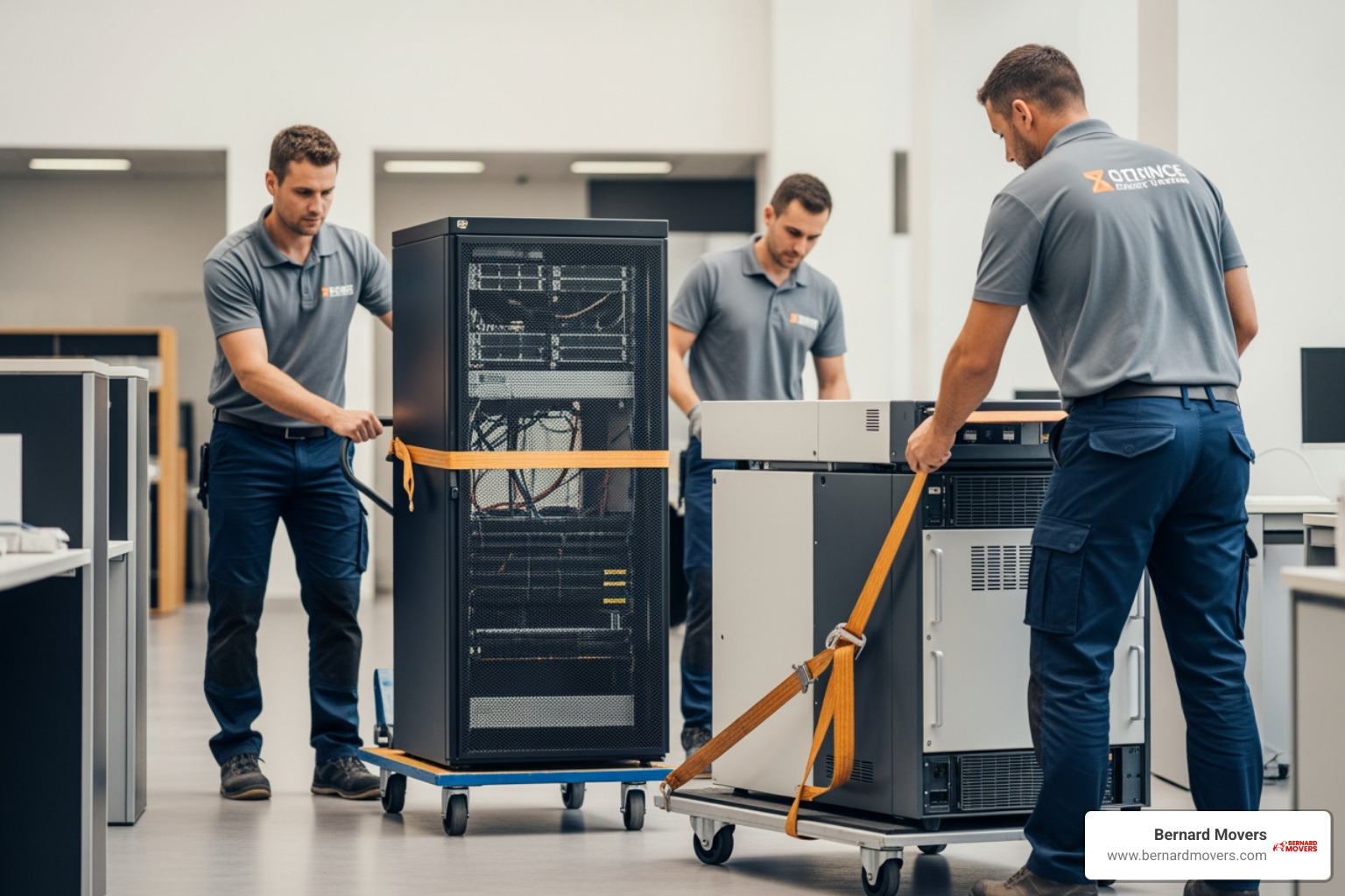 Bernard Movers handling specialized commercial equipment - how moving services determine pricing for commercial moves
