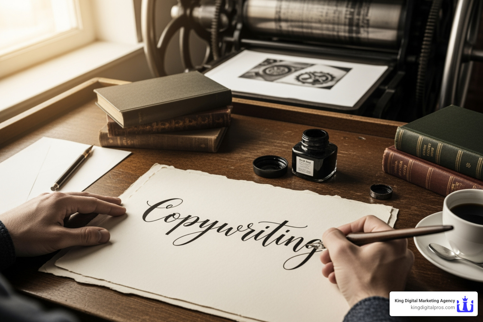 comparing a feature-focused ad vs. a benefit-focused ad - copywriting for print media