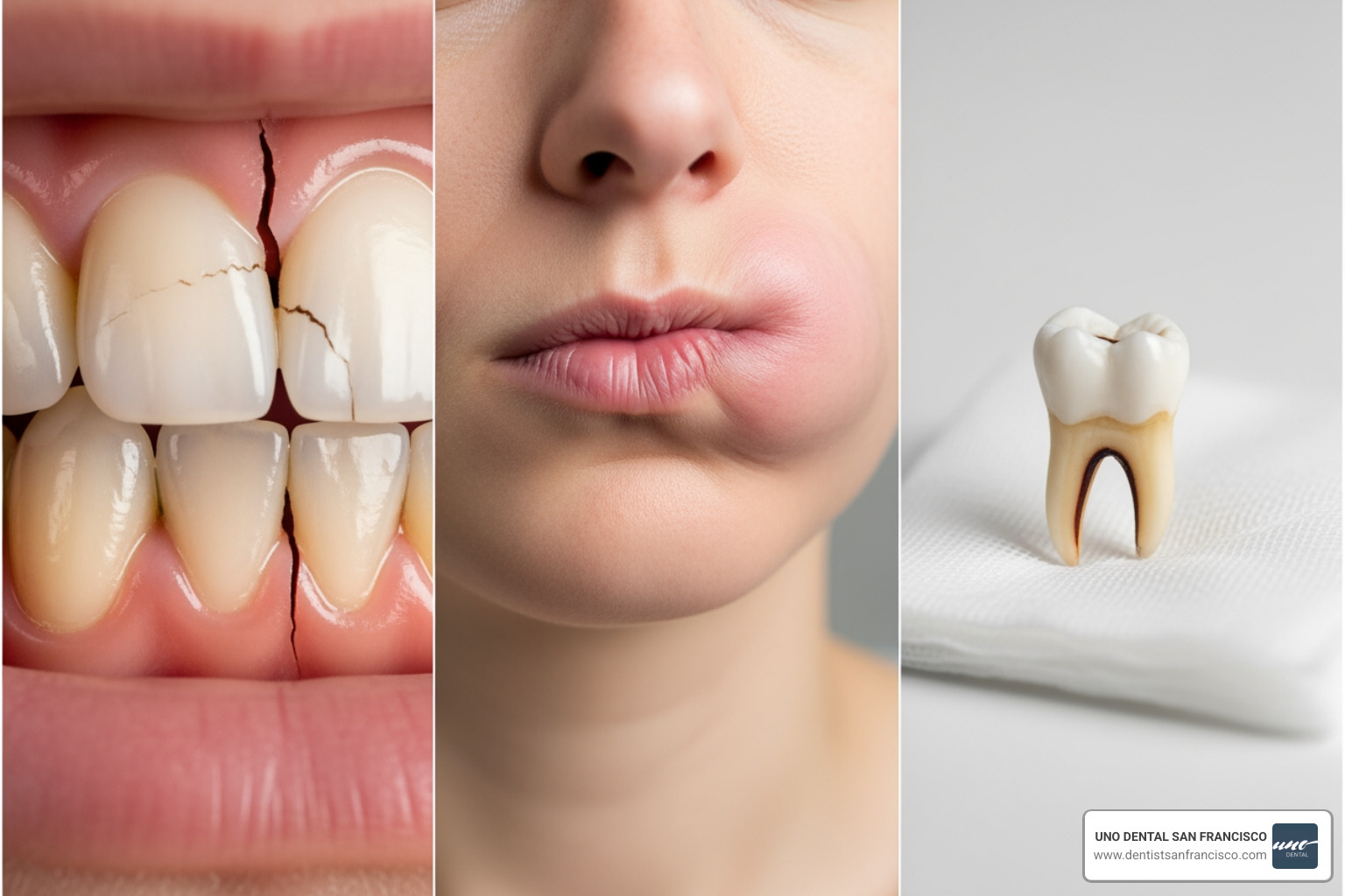 collage of dental emergencies: a cracked tooth, a swollen jaw, and a knocked-out tooth - are there any emergency dentists near me collage of dental emergencies: a cracked tooth, a swollen jaw, and a knocked-out tooth - are there any emergency dentists near me